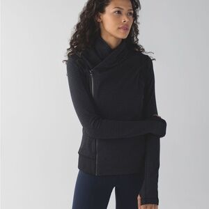 Lululemon • Bhakti Yoga Jacket *Luon Black Dark Slate Size 6